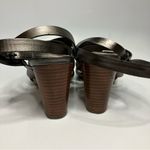 Lands' End silver leather Strappy Sandals size 9.5 Photo 4