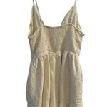 Princess Polly  Women's Beige Romper Size 4 Summer V-Neck Tie Front Photo 2