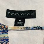 Danillo Boutique size 18 dress sleeveless pink gray lined floral geometric print Blue Photo 4