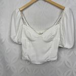 Aritzia ‎ Wilfred Novella Short Sleeve Puff-Sleeve Bustier Blouse Top Size XXS Photo 3