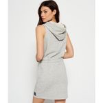 Superdry Athletic League Sleeveless Hoodie Dress Drawstring Heather Gray Photo 1