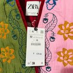 ZARA  Multicolored Bohemian Hippie Embroidered Long Sleeve Cotton Jacket Sz M Photo 14