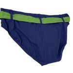L.L.Bean NWT Crescent Beach Blue and Green Belted Bikini Bottom Size 16 Photo 5