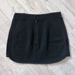 Rebecca Taylor Black Quilted Zipper Detail Silk Lined Skirt Sz 8 Photo 3