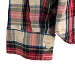 J.Crew Women's M Tartan Plaid Ruffled Collar Button Photo 11