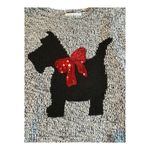 Croft & Barrow  Christmas Scottie Dog Sequin Bow Sweater Gray Women Size XXL Photo 6