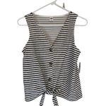 Old Navy  Navy Blue & White Striped Sleeveless Blouse - Small‎ Photo 3