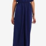 Xhilaration Navy blue ruffle chiffon maxi dress size XS Photo 0