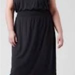 Athleta Redondo Cap Sleeve T Shirt Essential Tee Dress Ruched Waist Pocket Large Photo 1