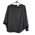 Kerisma  Oversized Charcoal Gray Batwing Sleeve Sweater Top M/L Photo 5