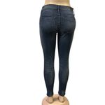 EXPRESS  Pearl Embellished Denim Mid Rise Ankle Legging Denim Blue Jeans Womens 4 Photo 2