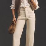 Maeve  The Colette Denim Cropped Wide-Leg Jeans Photo 0