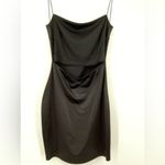 Windsor , Bodycon Black Mini, backless, looks like satin, great tiny straps, sz M Photo 2