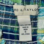 Lord & Taylor Vintage Women’s Size S Green Cotton Plaid Madras Midi Skirt Photo 3
