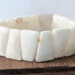 Vintage Stretch Bracelet Shell? Statement Bangle Photo 0