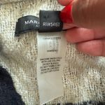 Marc New York  Black and Cream Poncho -Hooded Pullover  Photo 2
