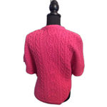 Aran Crafts Vintage Ireland 100% Merino Wool Shrug Cardigan Sweater Cape Pink M Size M Photo 3