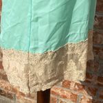 Romeo + Juliet Couture blue and tan lace trimmed blouse / XS / Good condition Photo 9