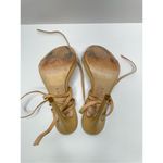 Schutz Sandals Womens Size 6B Tan Vinyl Wraparound High Cloe Heels Photo 9