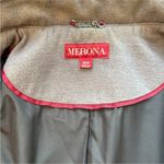 Merona Gray Hooded Coat with High Snap Collar – Size M Photo 8