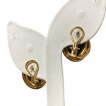 Vintage Peter Brams Design Solid 14K Yellow Gold Malachite Earring 13 Grams Photo 4