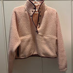 Aritzia Sunday Best Pink Quarter Zip Fleece Jacket Photo 0