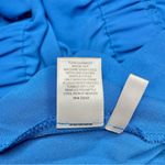 New York And Company  Royal Blue Chiffon Long Sleeve Tie Back Top Blouse Small Photo 7