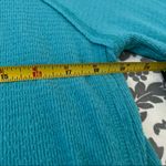 Wildfox  Teal Haley Waffle V Neck Sweatshirt EUC Size M Photo 1