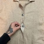 Free People Coat Wool Jacket Topper Long Boho Hippie Winter Button Tan Womens M Photo 3