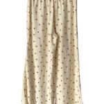 Feather Bone Anthropologie Cream Cherry Print Wide Leg Pants size 0 Photo 4