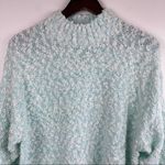 Vintage One Step Up Popcorn Knit Mock Neck Grandma Grandpa Kawaii Sweater Green Size M Photo 4