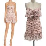 The East Order  Lila Ruched Floral-print Mini Dress In Blush‎ Rose Print Medium Photo 1