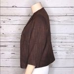 Coldwater Creek  NWT Size 18 Brown & Blue Tweed One Button Sienna Jacket Blazer Photo 2