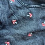 Simple Society  WOMEN MUSHROOM PRINT SIZE 28 Black Red High Rise Denim Distressed Photo 2