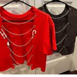 Custom Philadelphia Phillies chain crop top Red Size L Photo 1
