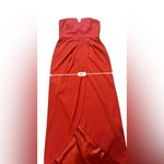 Theia Women's Poppy Red Milly Crepe Strapless Column Gown Dress Size 10 Photo 13