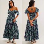 Free People Sundrenched Maxi Dress in Emerald Combo Photo 9