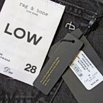 Rag and Bone NWT Dre in Highland Black Low Rise Slim Boyfriend Stretch Jeans 28 Photo 5