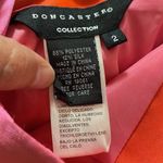 Doncaster  Collection Pink & Orange Striped Silk Blend Pencil Skirt Photo 3