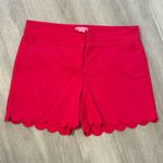 Isaac Mizrahi Fuschia Stretch 5" Inseam Scalloped Hem Tailored Shorts Size 12 Photo 2