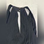 Anthropologie  Viscose Blend Black Halter Wide Leg Neutral Jumpsuit Photo 12