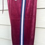 True Religion Velour Track Suit Womens Sz XL Burgundy Zip Up Retro Streetwear Photo 3