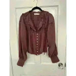 Bishop and Young  Boho Canyon Cropped Peasant Blouse‎ size S NWT Photo 1