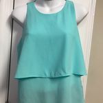 Forever 21 Forever Twenty One Flowy Tiered Sea Green Sleeveless Top Small Bohemian… Photo 10