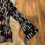 JS Collections  Zip Front Blouse Size 4 Petite Mesh Floral Flare Sleeve Long Slev Photo 7