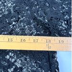 Forever 21 Black Sheer Lace Top Medium Gothic Romantic Scalloped Hem Night-Out Layering Photo 6