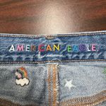 American Eagle 90s Boyfriend Short Embroidered Denim Shorts Size 000 Photo 2