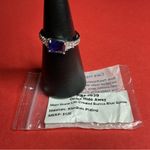 Bomb Party RBP6639 “Come Hide Away” LC Spinel on Rhodium Size 10 Ring NWT Blue Photo 3