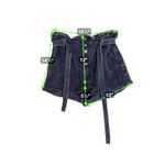 American Eagle  Black Denim Paper Bag Jean‎ Shorts size 14 Photo 4