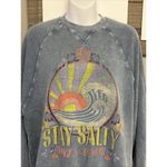 Billabong  X The Salty Blonde Faded Blue Long Sleeve Relaxed Sweatshirt-  Small Photo 1